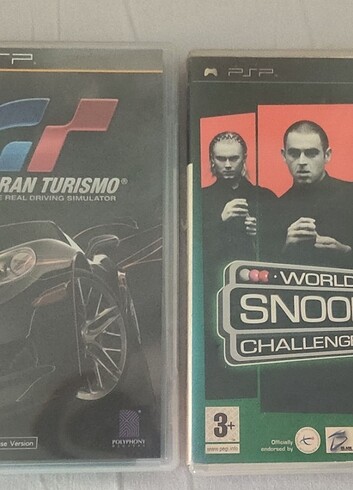 Gran Turismo ve Snooker Challenge 2005 PSP Oyun Kutuları .Sadece