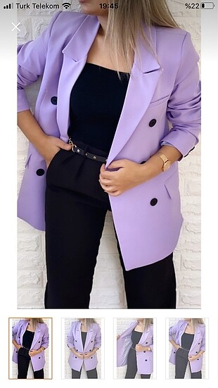 Lila blazer ceket