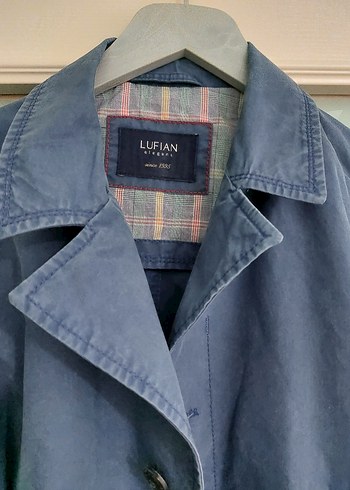 Düğmeli Mavi Denim Trençkot - Görsel 2