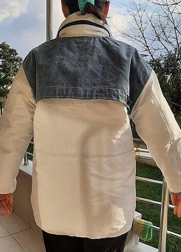 İPEKYOL BEYAZ KOT DETAYLI 34 BEDEN KABAN - Görsel 13