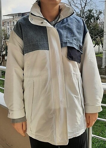 İPEKYOL BEYAZ KOT DETAYLI 34 BEDEN KABAN - Görsel 14