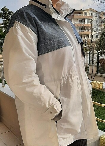 İPEKYOL BEYAZ KOT DETAYLI 34 BEDEN KABAN - Görsel 17