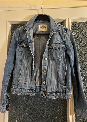 Zara Düğmeli Kadın Mavi Denim Ceket