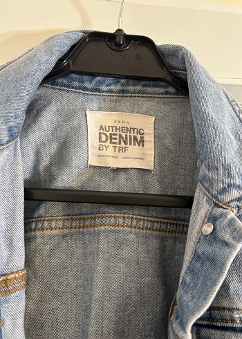 Zara Zara Düğmeli Kadın Mavi Denim Ceket