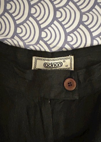 40 Beden siyah Renk Vintage Bol Kesim Kadın Kumaş Pantolon