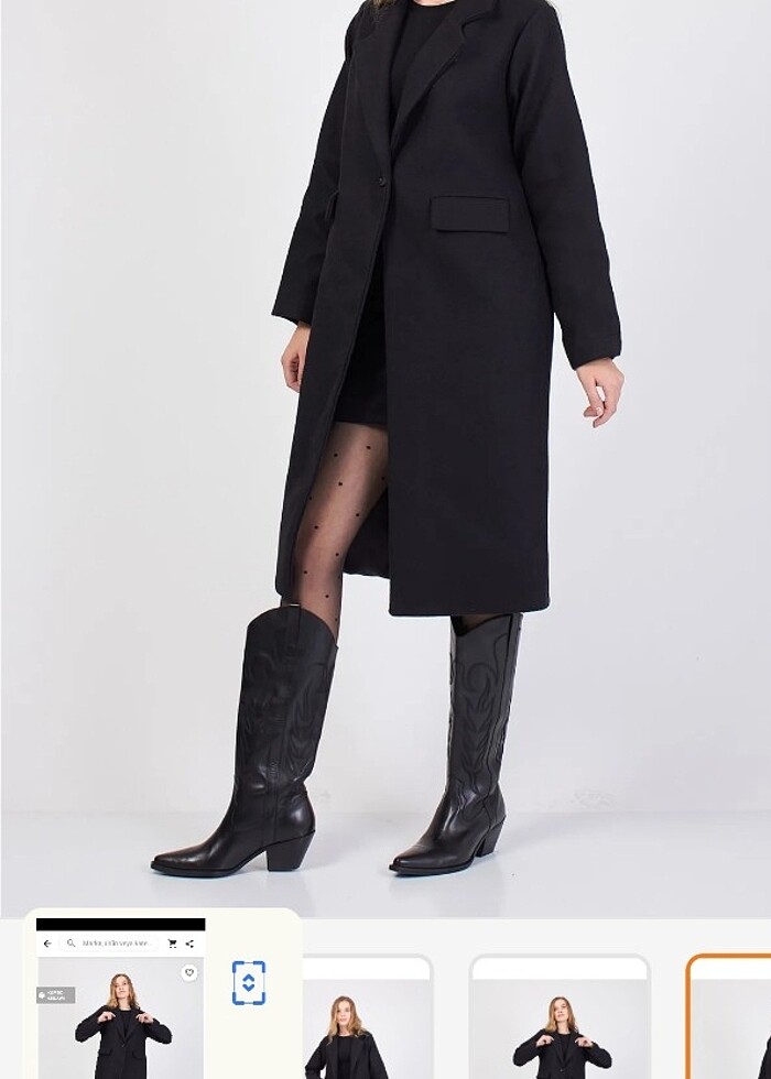 Kışlik kaşe mont - Görsel 3