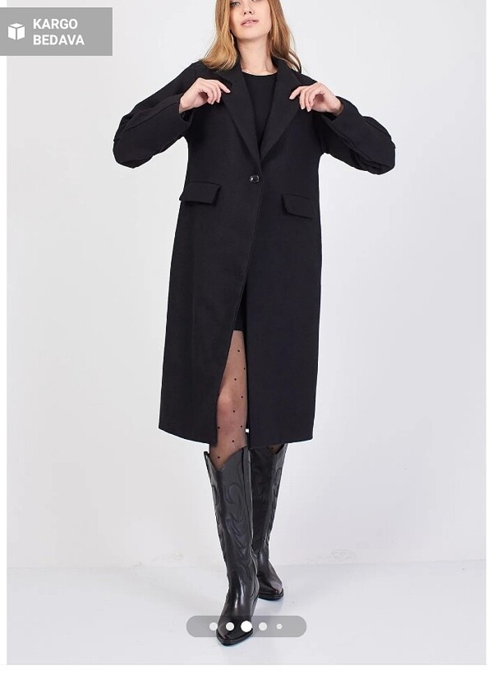 Kışlik kaşe mont - Görsel 4