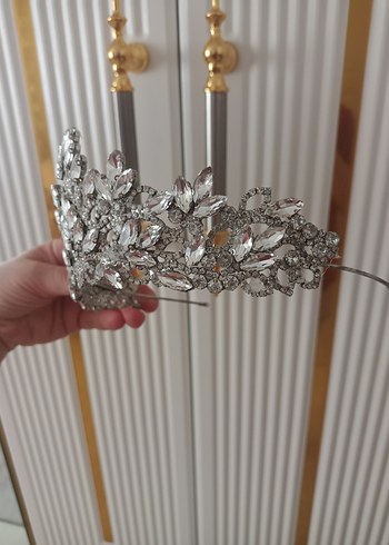 Beyaz Payetli Bohem Gelin Tacı - Görsel 5