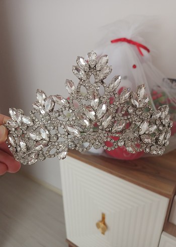 Beyaz Payetli Bohem Gelin Tacı - Görsel 3