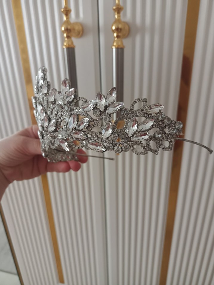 Beyaz Payetli Bohem Gelin Tacı - Görsel 5