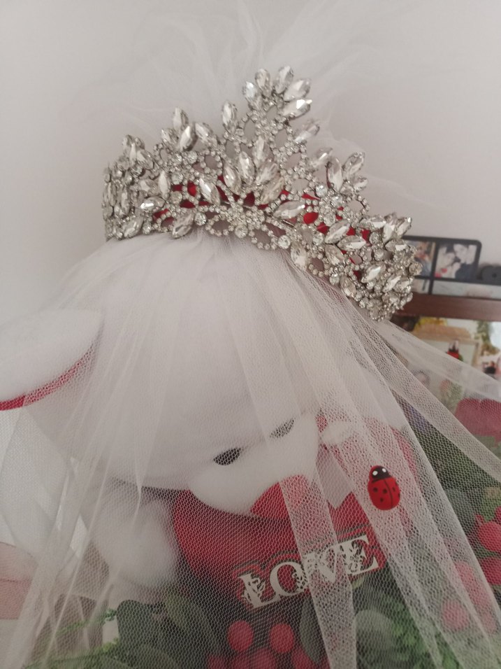 Beyaz Payetli Bohem Gelin Tacı - Görsel 4