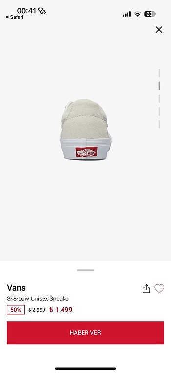 36 Beden vans sk8 bej