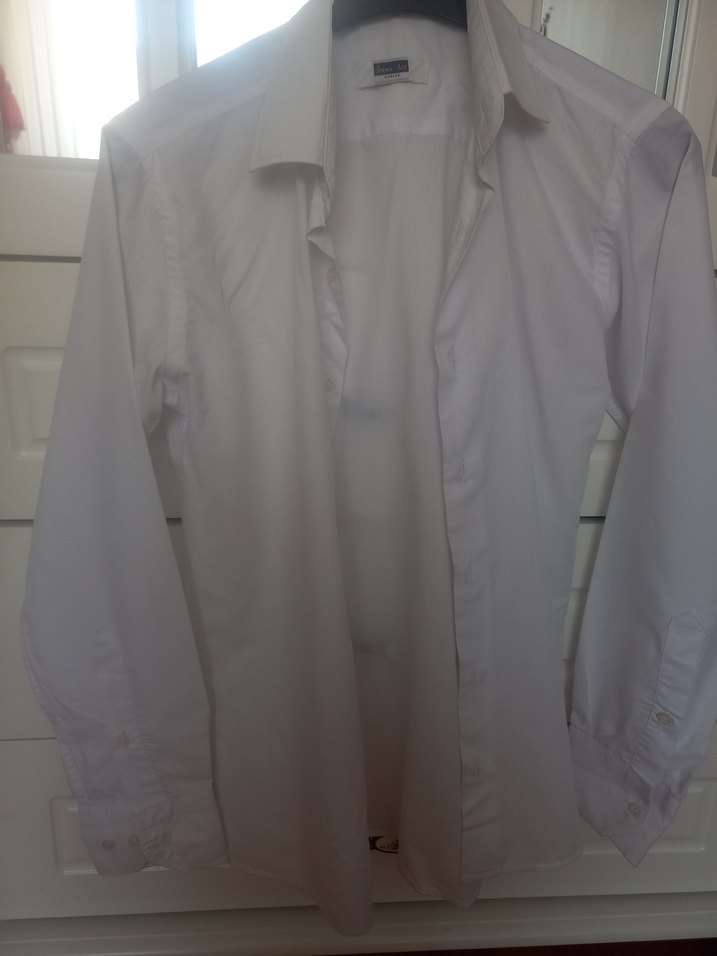 Beyaz gömlek erkek kadın - Görsel 2