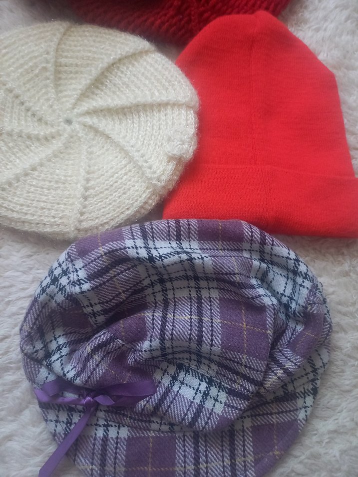 Mor Renkli Örgü Kadın Bere - Görsel 2