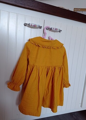 12-18 Ay Beden altın Renk İki ürün sarı elbise ve çiçekli tulum