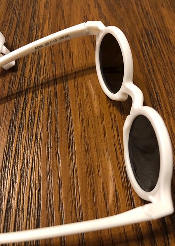 Beyaz Yuvarlak bebek Güneş Gözlüğü - Görsel 3