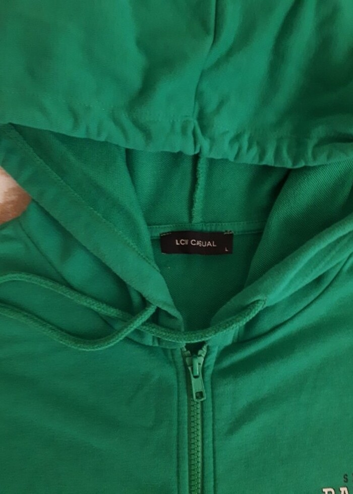 Lcw marka kapşonlu  sweat  yeşil  - Görsel 2