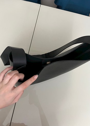 Siyah Deri Kadın Çanta - Görsel 3