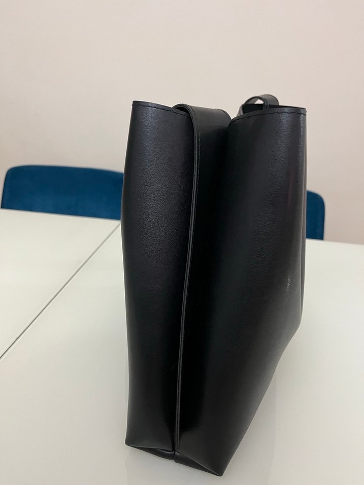 Siyah Deri Kadın Çanta - Görsel 2