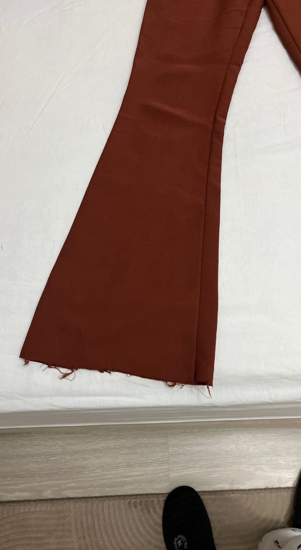 Kadın Kahverengi Kumaş Pantolon - Görsel 4