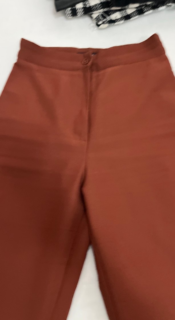 Kadın Kahverengi Kumaş Pantolon - Görsel 5