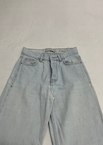 Que Gri Kadın Bol Kesim Denim Pantolon