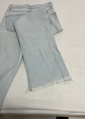 Gri Kadın Bol Kesim Denim Pantolon - Görsel 7