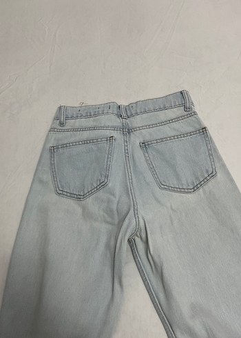 Gri Kadın Bol Kesim Denim Pantolon - Görsel 6