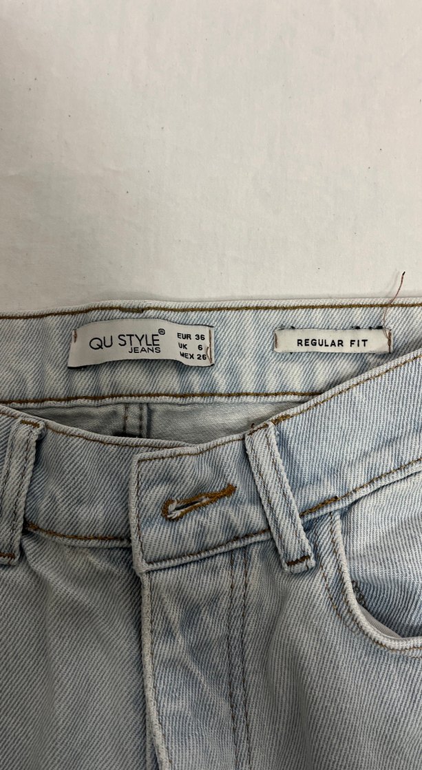 Gri Kadın Bol Kesim Denim Pantolon - Görsel 3