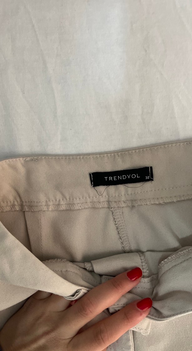 Bej Kadın Kumaş Pantolon - Görsel 5