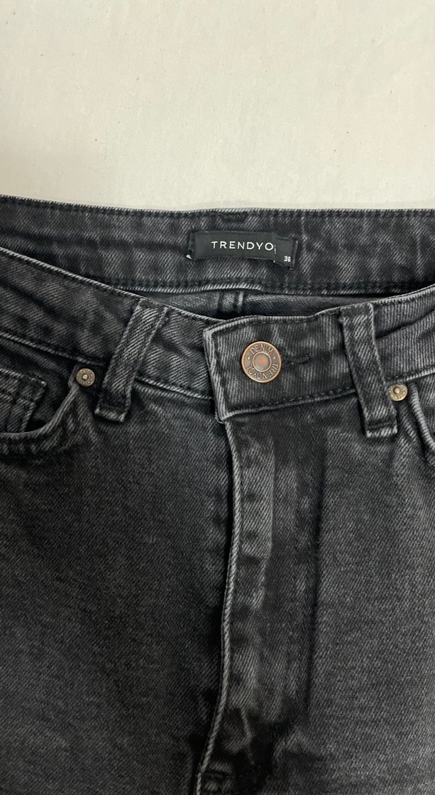 Trendyolmilla kot siyah pantolon 36 beden pantolon - Görsel 5