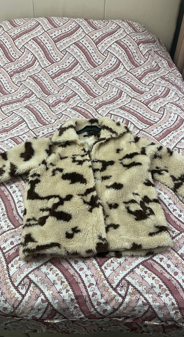 Kahverengi Desenli Kadın Suni Kürk Ceket - Görsel 2