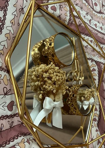 Püsküllü Bohem Tarzı Altın Düğün Aksesuarı - Görsel 3