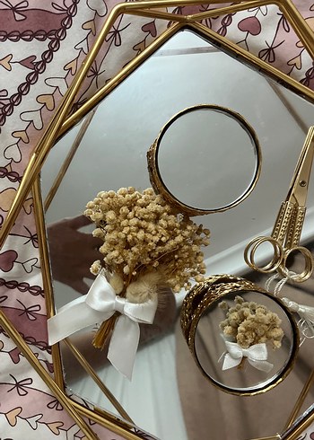 Püsküllü Bohem Tarzı Altın Düğün Aksesuarı - Görsel 4