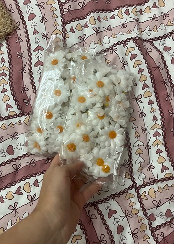 Beyaz Papatya süs - Görsel 4