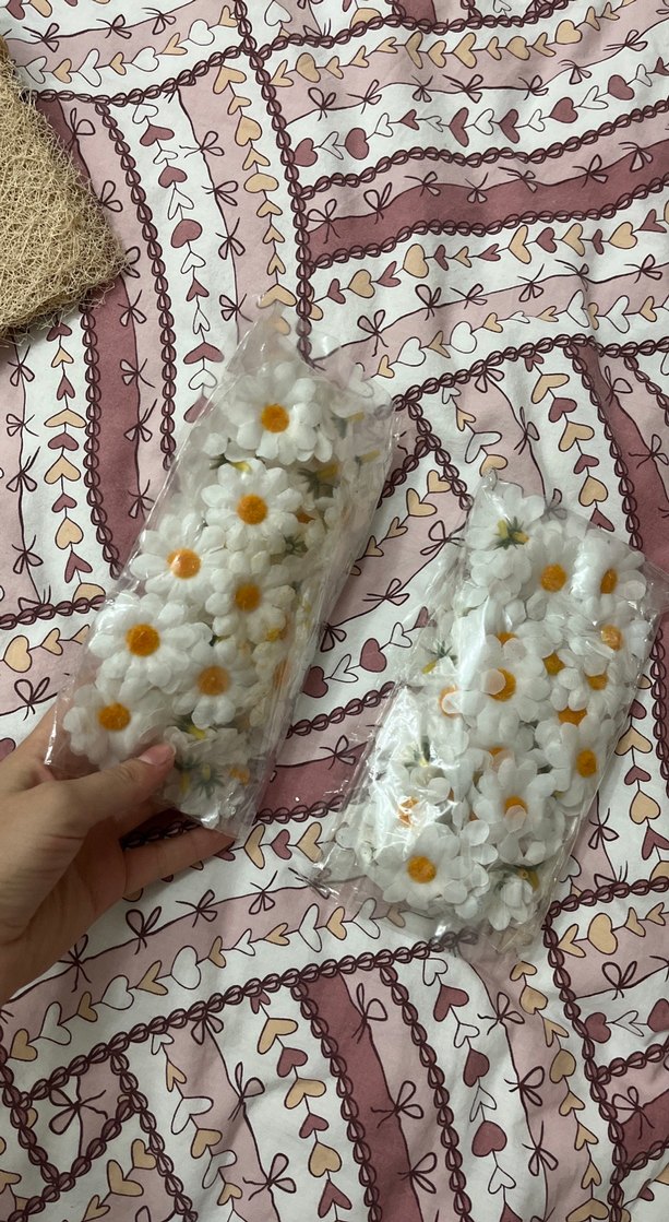 Beyaz Papatya süs - Görsel 3