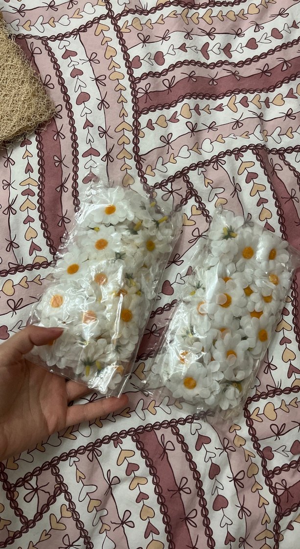 Beyaz Papatya süs - Görsel 2