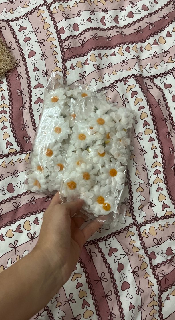 Beyaz Papatya süs - Görsel 4