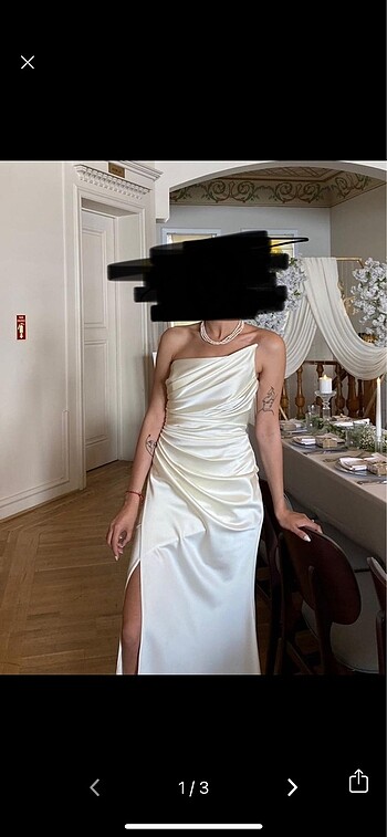 s Beden #saten #krem #nikah #elbisesi