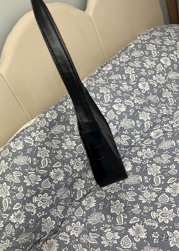 Siyah Deri Tokalı Kadın Omuz Çantası - Görsel 6