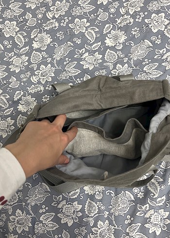 Gri Fermuarlı Kadın Omuz Çantası - Görsel 10