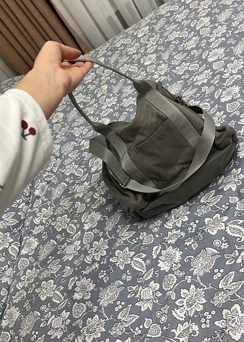 Gri Fermuarlı Kadın Omuz Çantası - Görsel 6