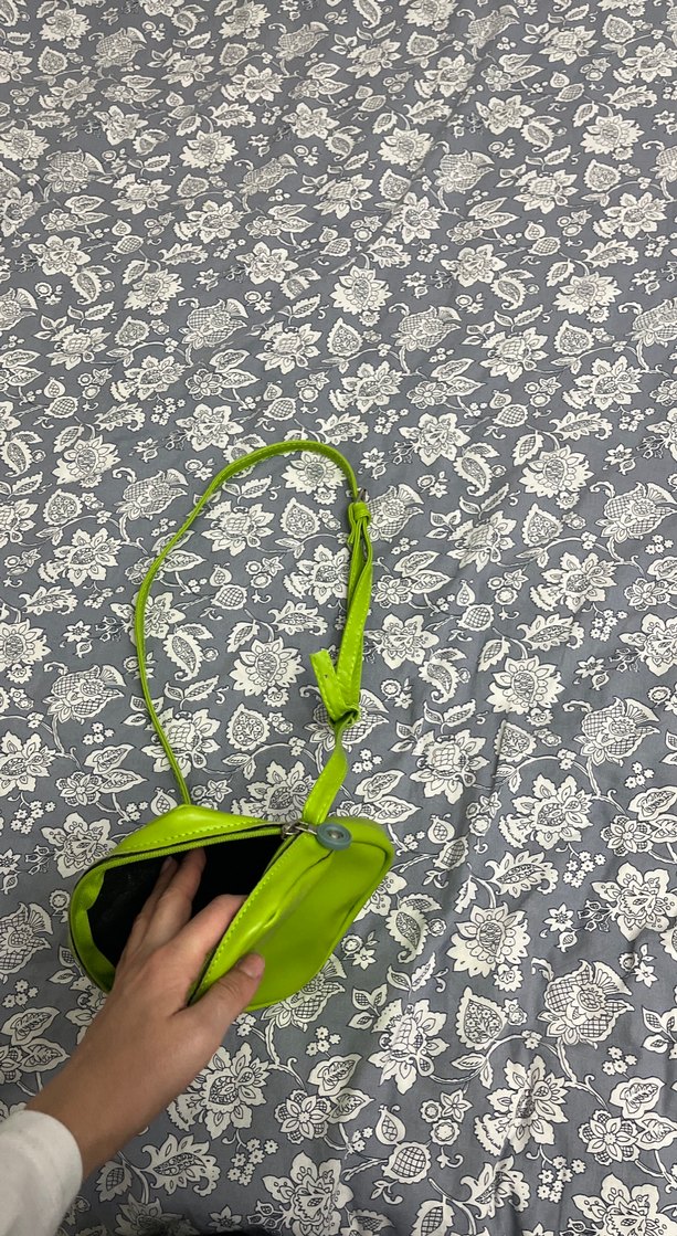 Yeşil Fermuarlı Kadın Çapraz Çanta - Görsel 3