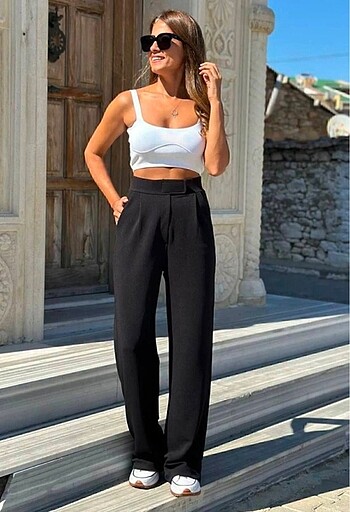 m Beden siyah Renk Palazzo Pantalon