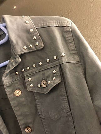 Armani Arkası Yazılı Kot Ceket