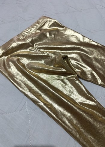 H&M Kız Çocuk Parlak Altın Deri Tayt