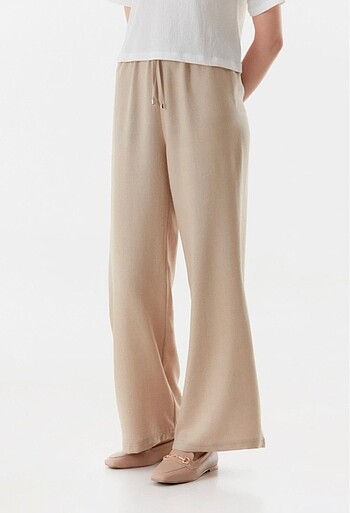 Beli lastikli plazzo pantolon