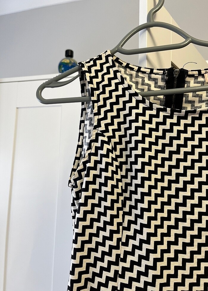 Zikzak desen Çan elbise - Görsel 5