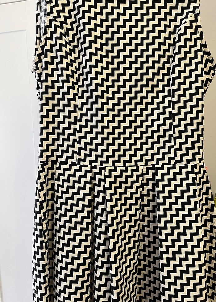 Zikzak desen Çan elbise - Görsel 2