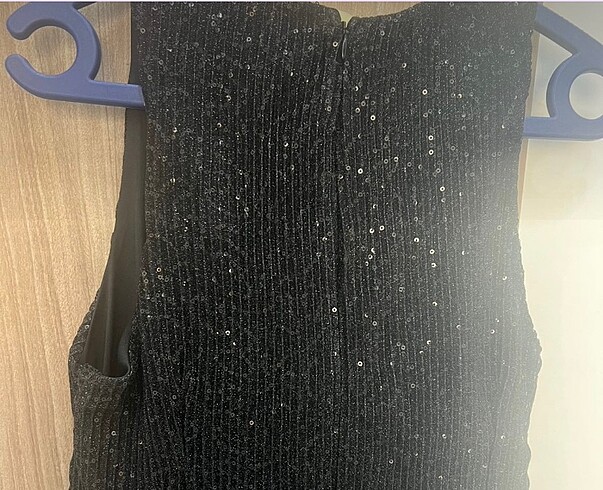 xl Beden siyah Renk Payetli kadın gece elbisesi